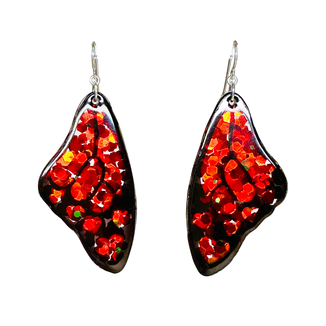 Heart Flutter - Red Glitter