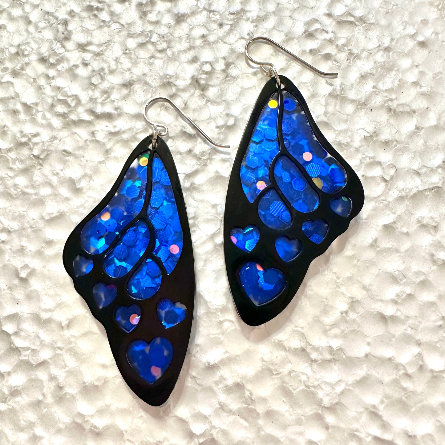 Heart Flutter - Frosted Blue Glitter