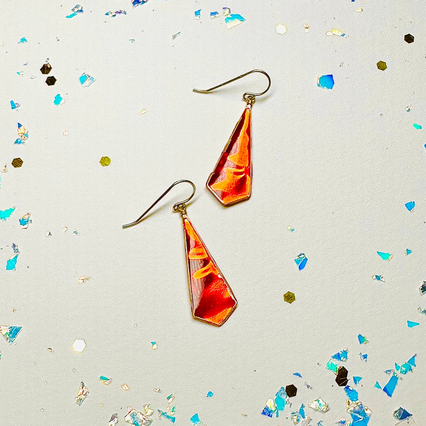 Diamond Drops - Orange Foil