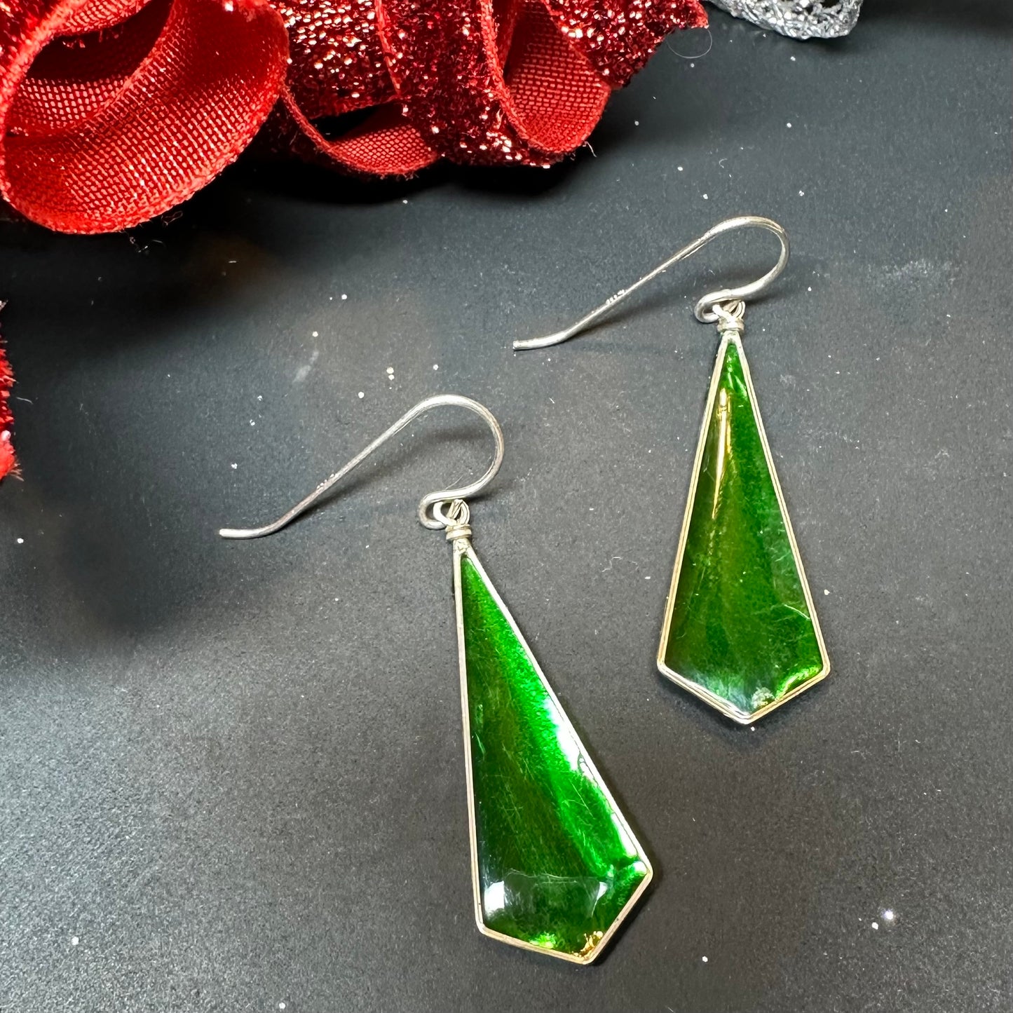 Diamond Drops - Green Foil