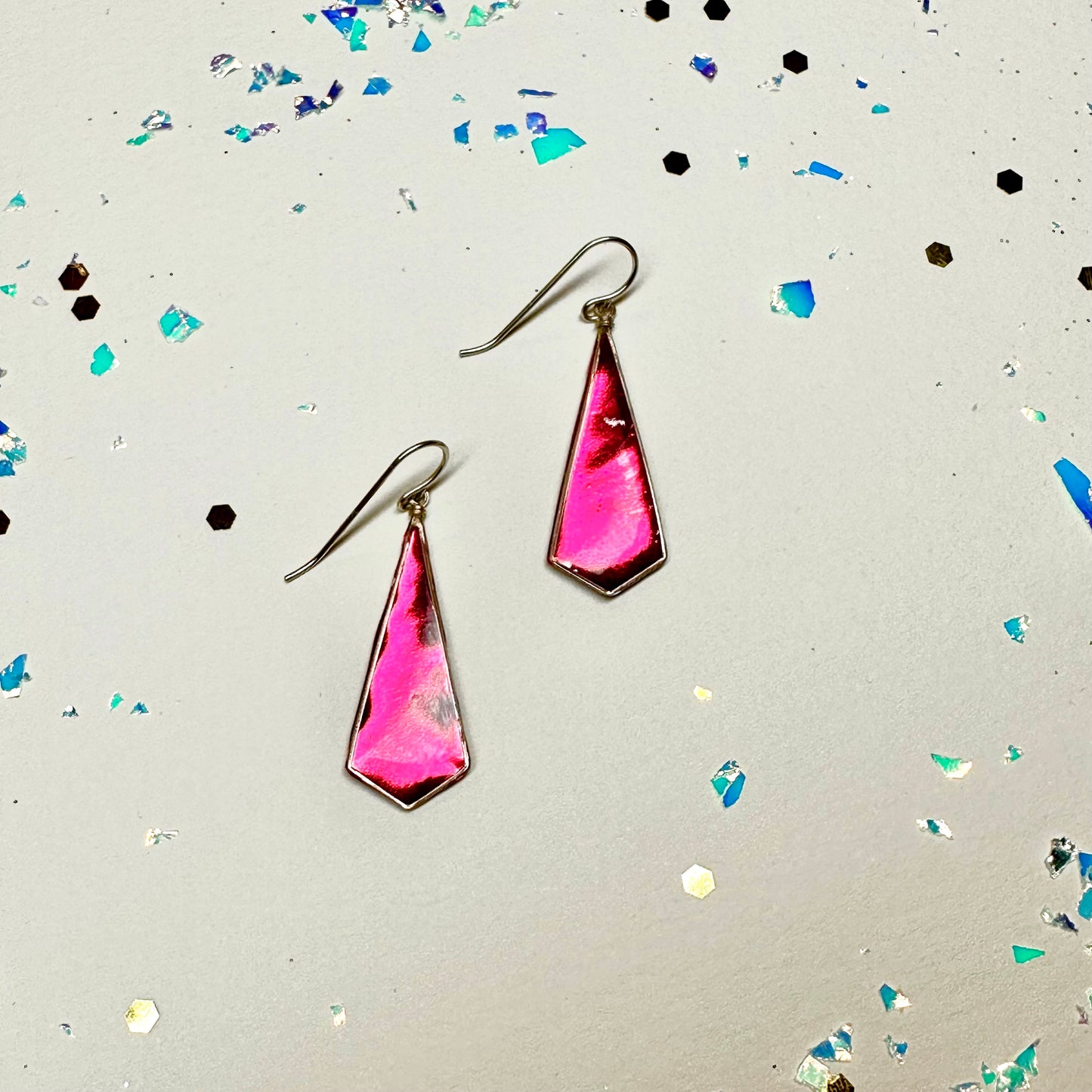Diamond Drops - Pink Foil