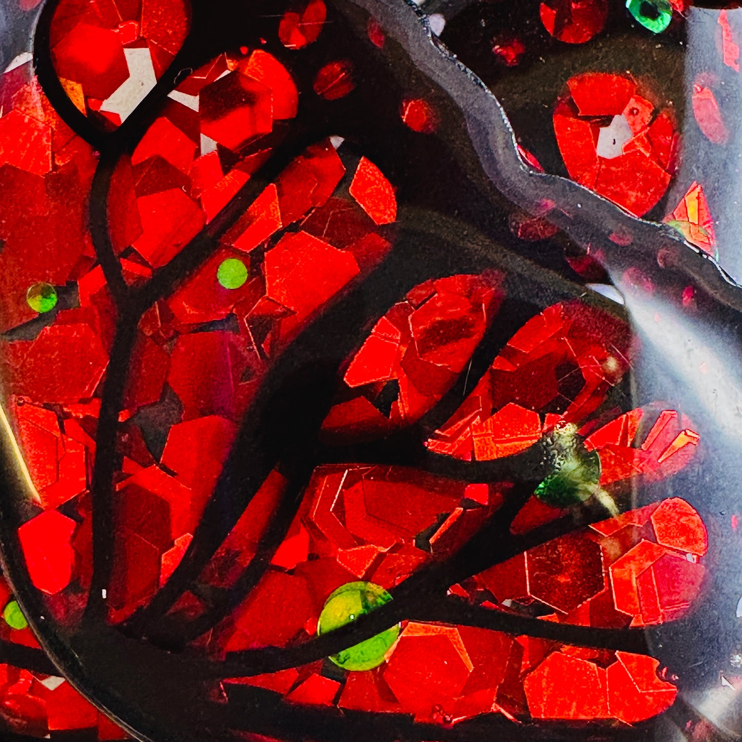 Monarch Glow - Red Glitter