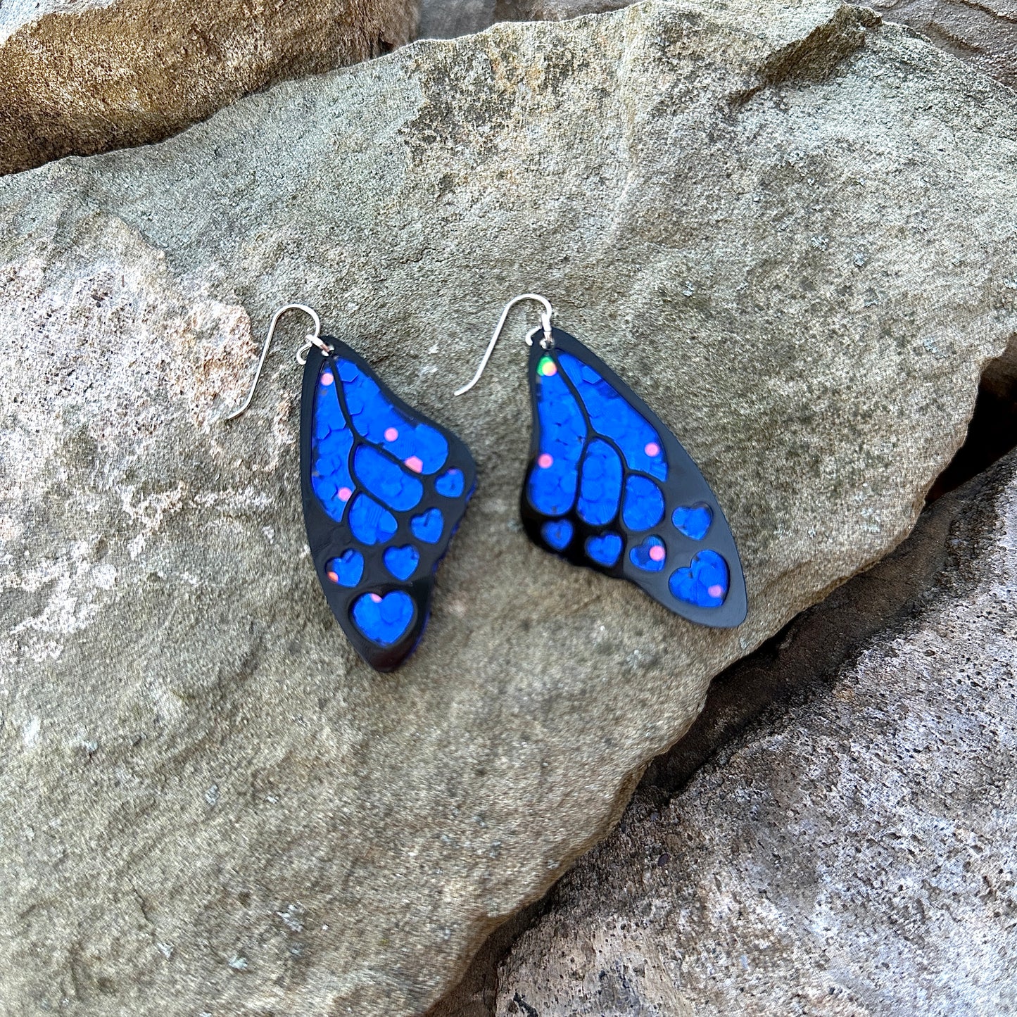 Heart Flutter - Frosted Blue Glitter