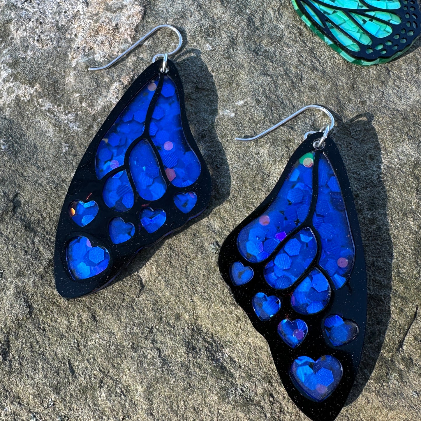 Heart Flutter - Frosted Blue Glitter