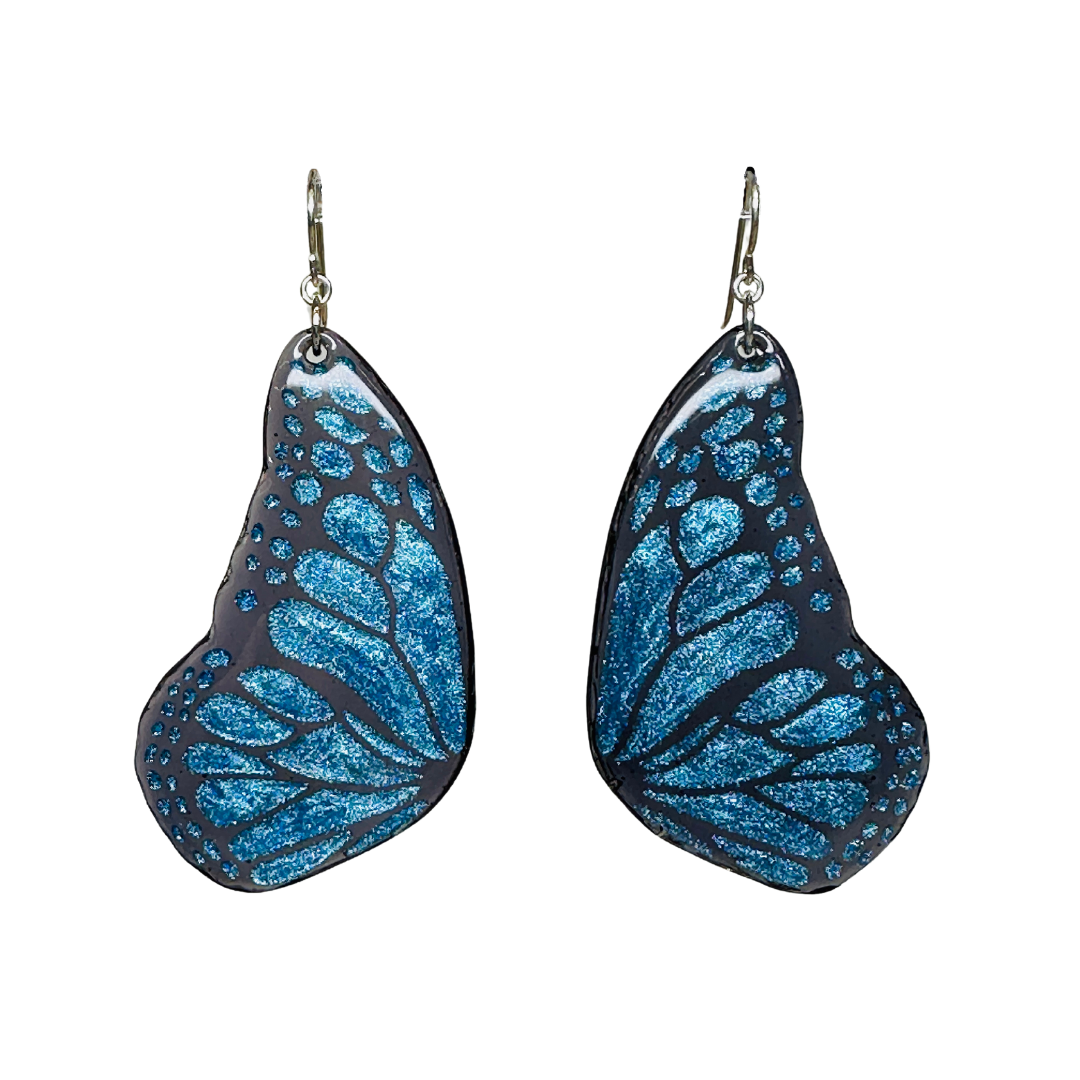 Shimmering Blue Wings - Monarch