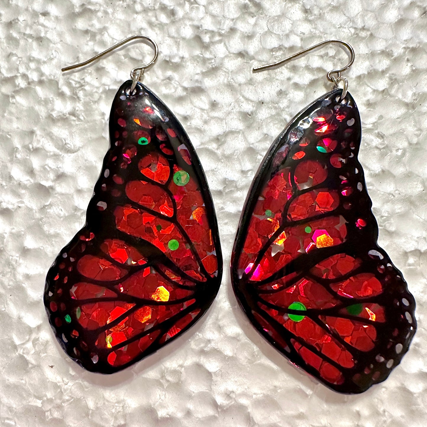 Monarch Glow - Red Glitter