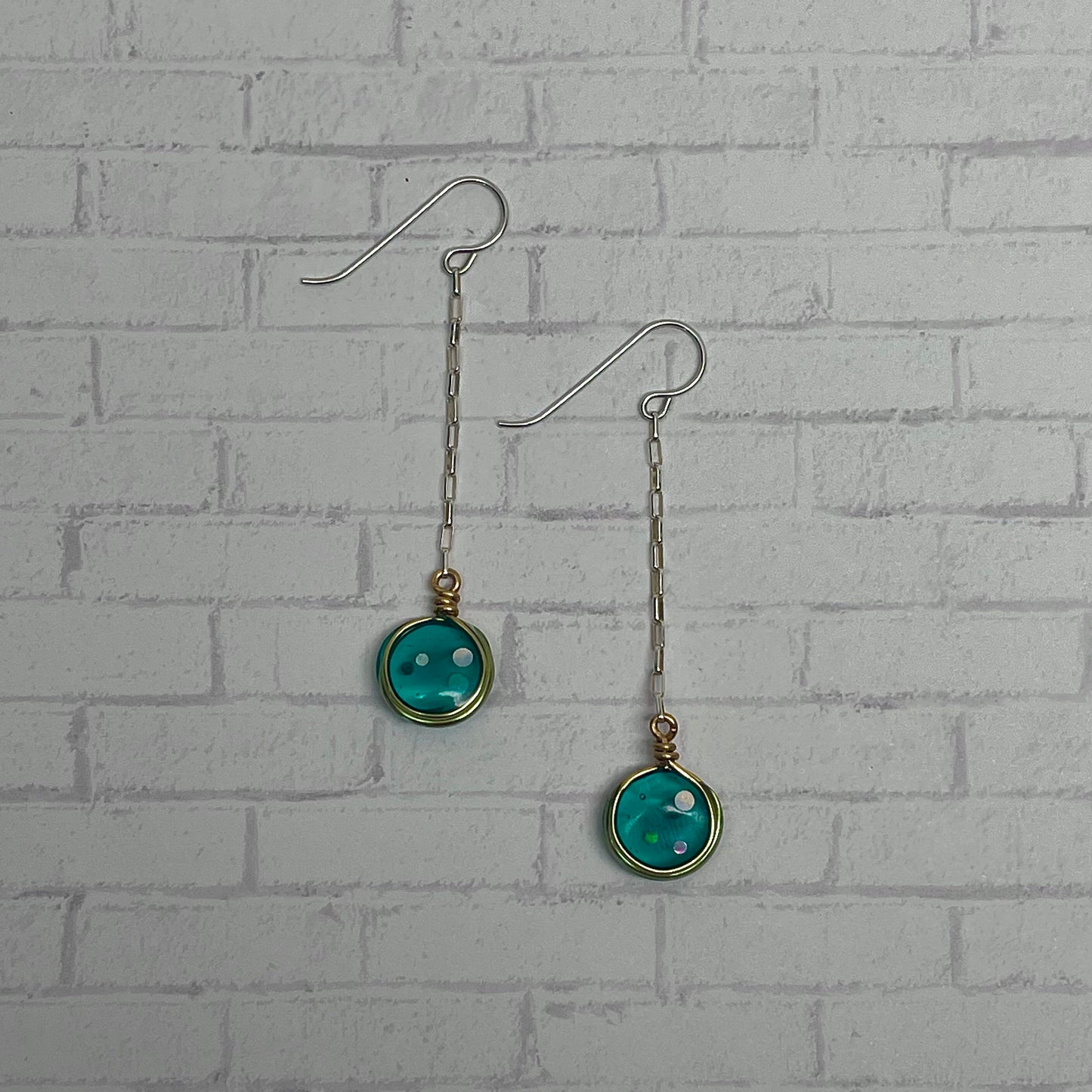 Looking Glass Earrings - Teal Forest