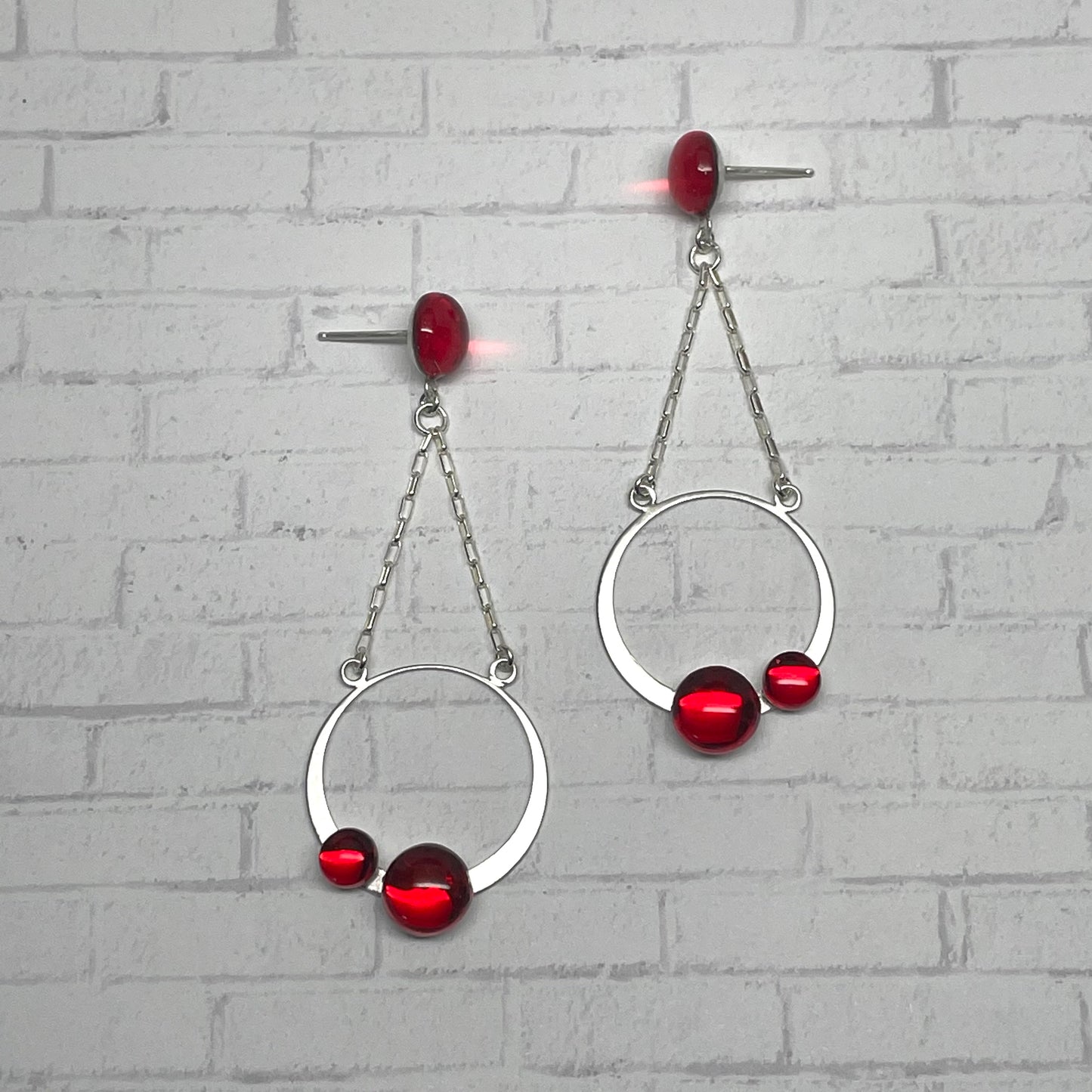 Double Orbit Earrings - Ms. Scarlet