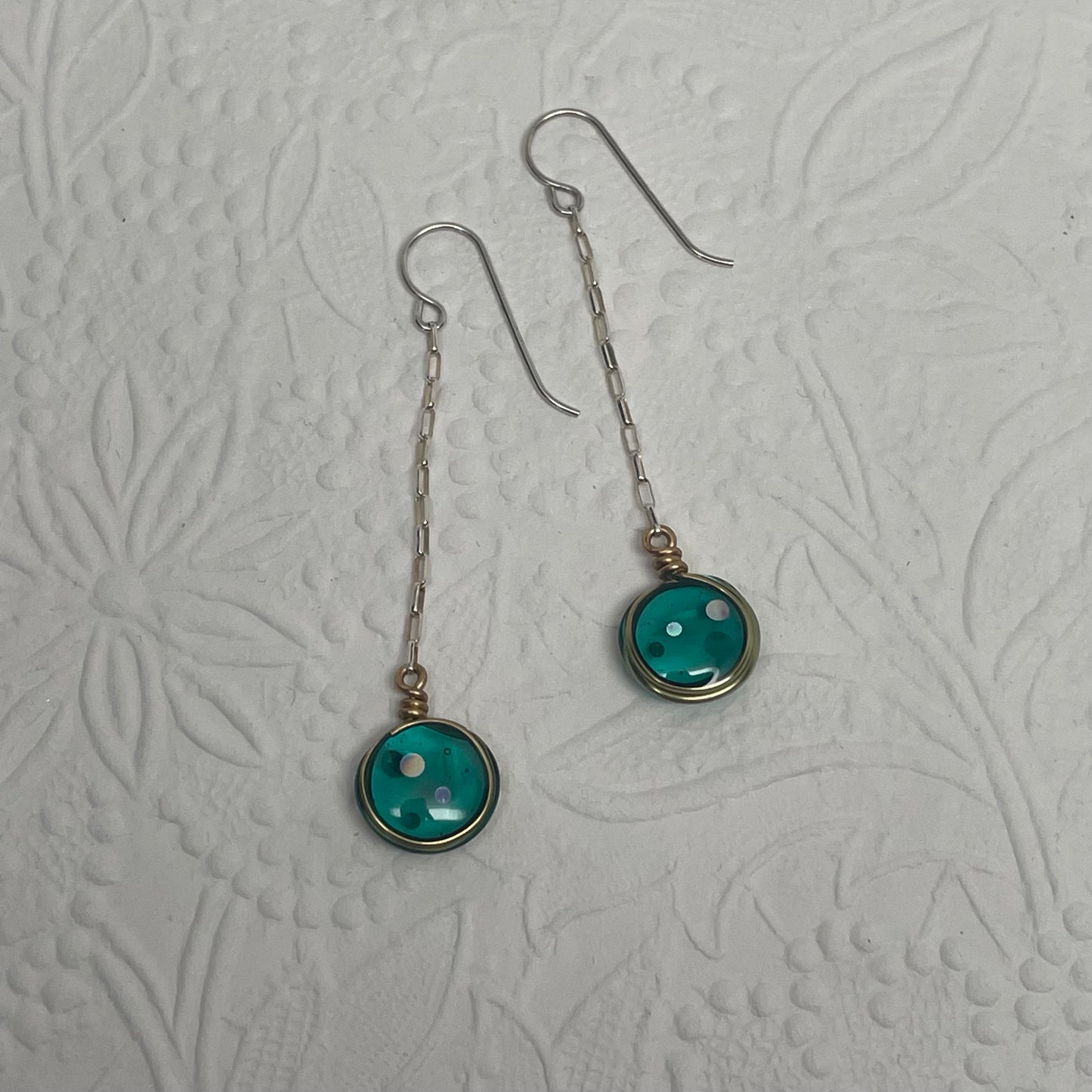 Looking Glass Earrings - Teal Forest