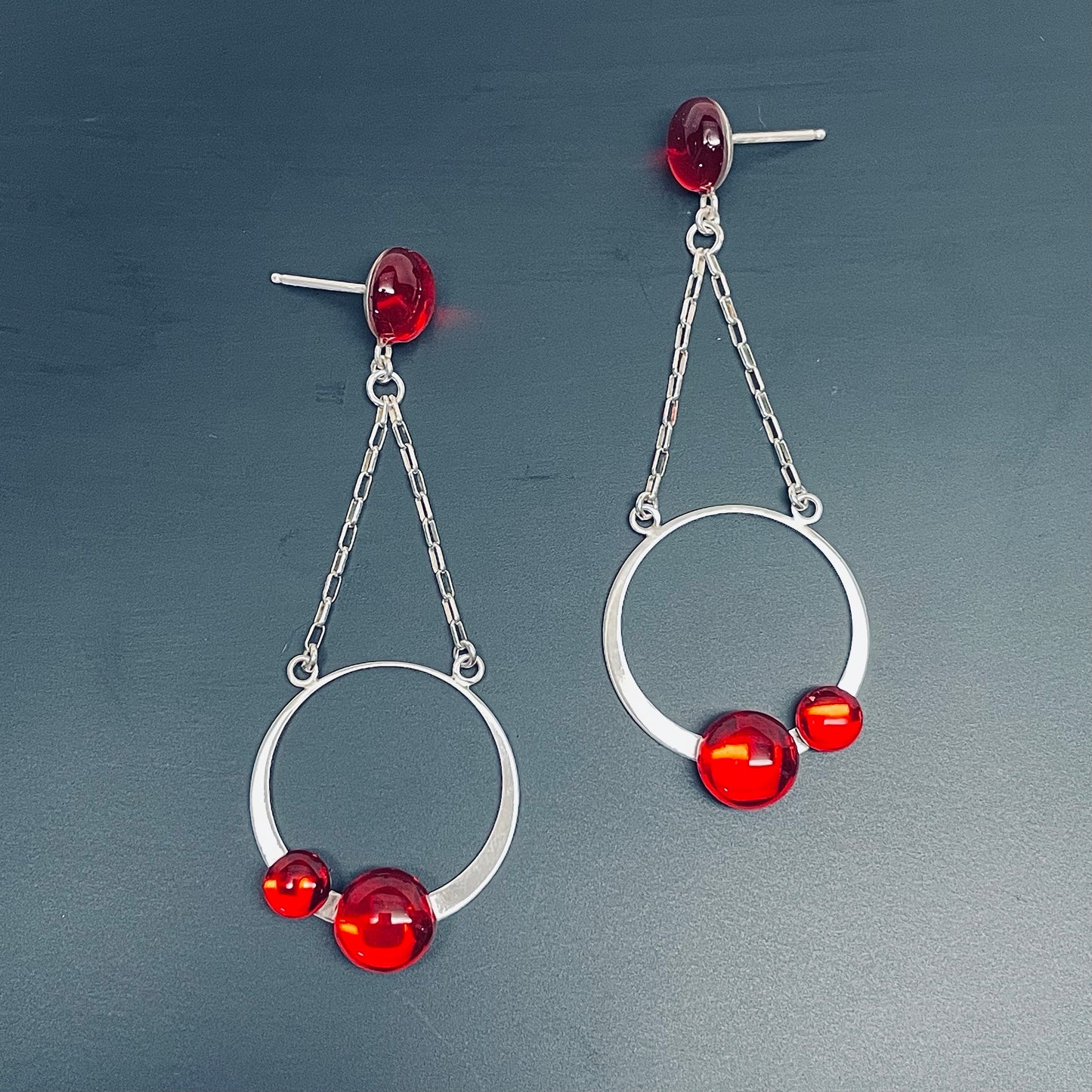 Double Orbit Earrings - Ms. Scarlet